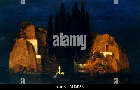Île des morts - par Arnold Bocklin, 1880 Banque D'Images