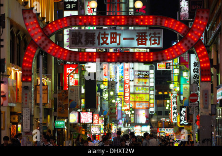 Enseignes au néon Kabukicho Shinjuku Banque D'Images