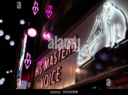 En magasin HMV Oxford Street, Londres Banque D'Images