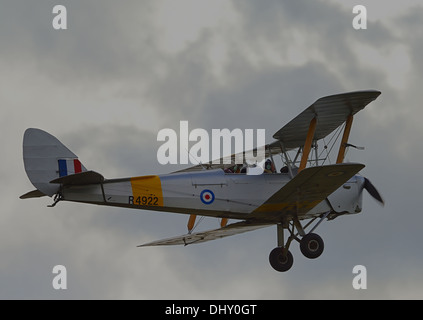 Tiger Moth, vintage RAF WW1.biplan Duxford air show, septembre 2013. Banque D'Images