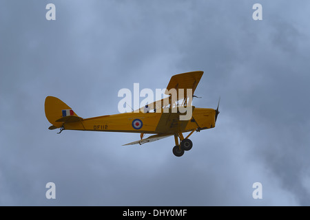 Tiger Moth, vintage RAF WW1.biplan Duxford air show, septembre 2013. Banque D'Images