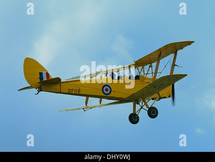 Tiger Moth, vintage RAF WW1.biplan Duxford air show, septembre 2013. Banque D'Images