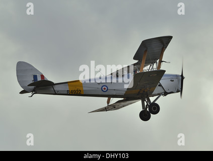 Tiger Moth, vintage RAF WW1.biplan Duxford air show, septembre 2013. Banque D'Images