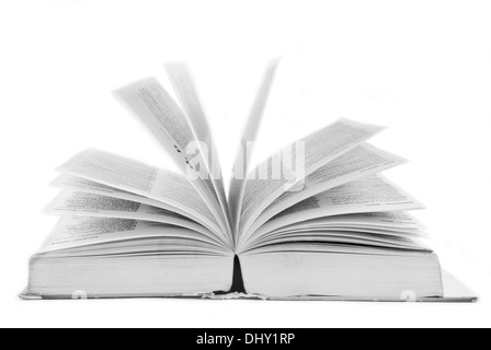 Livre ouvert isolated on white Banque D'Images