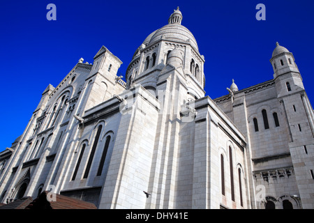La cathédrale du Sacré-Coeur (1876-1919), Montmartre, Paris, France Banque D'Images