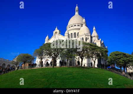 La cathédrale du Sacré-Coeur (1876-1919), Montmartre, Paris, France Banque D'Images