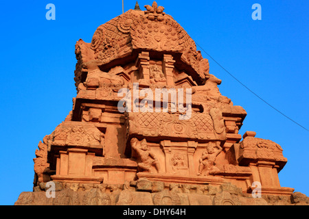 Temple Brihadeeswarar (11e siècle), Thanjavur, Tamil Nadu, Inde Banque D'Images