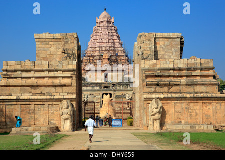 Temple Brihadeeswarar (11e siècle), Gangaikonda Cholapuram, Tamil Nadu, Inde Banque D'Images