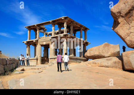 Ruines de Vijayanagara, Hampi, Karnataka, Inde Banque D'Images