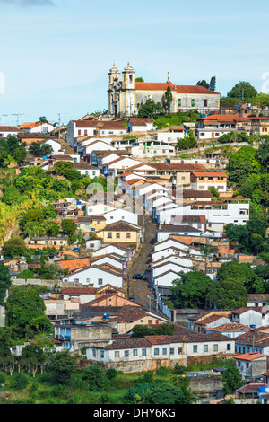 Église Santa Efigenia, Ouro Preto, Minas Gerais, Brésil Banque D'Images