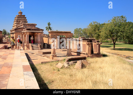 Temple Hindou, Aihole, Karnataka, Inde Banque D'Images