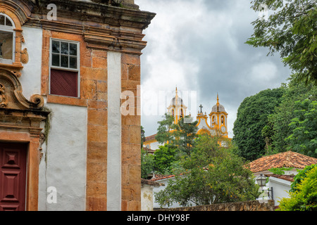 Nossa Senhora do Rosario et Matriz de Santo Antonio Églises, Tiradentes, Minas Gerais, Brésil Banque D'Images