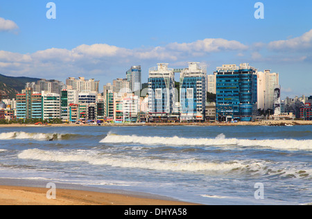 La Corée du Sud, Corée du Sud, la plage de Gwangalli, ligne d'horizon, Banque D'Images