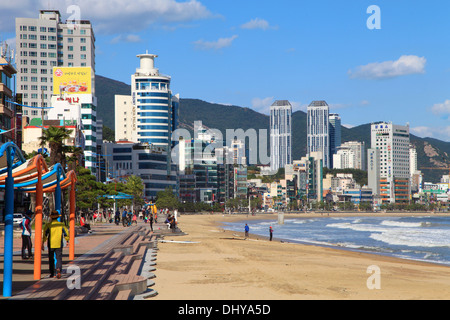 La Corée du Sud, Corée du Sud, la plage de Gwangalli, ligne d'horizon, Banque D'Images