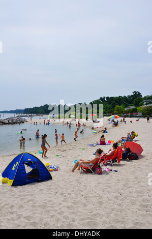 Plage à Yorktown, en Virginie, USA Banque D'Images