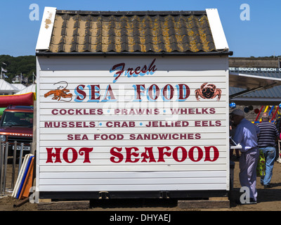 Cabane de mer sur la plage. Weston-Super-Mare, Somerset, Angleterre Banque D'Images