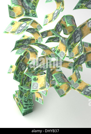 Flying Dollar australien (isolated with clipping path) Banque D'Images