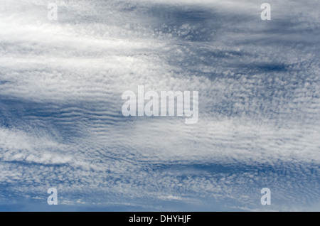 Nuages Cirrocumulus et cirrus radiatus Banque D'Images