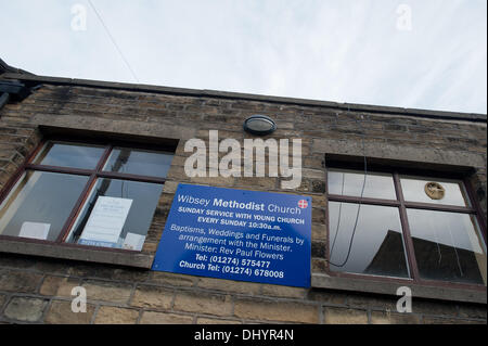 Wibsey, UK. 17 novembre, 2013. L'Eglise méthodiste d'Wibsey où le révérend Paul Fleurs ancien chef de Co-op effectue des services Credit : Steven Schofield/Alamy Live News Banque D'Images