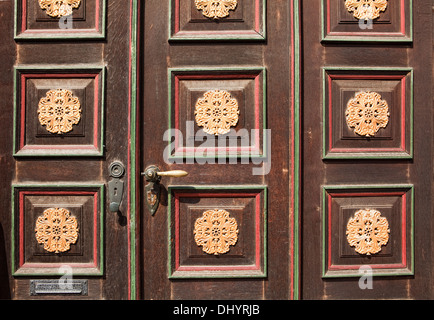 Détail maison ancienne, entrée privée, Einbeck, Basse-Saxe, Allemagne, Europe, Banque D'Images