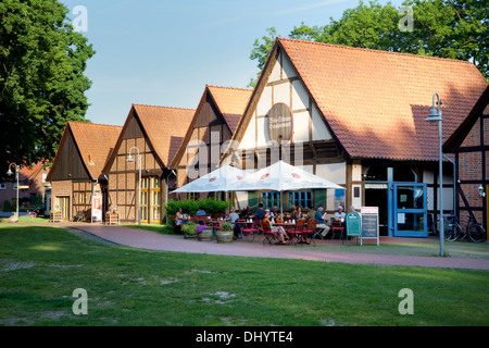 De Scheunenviertel, Parc naturel Steinhuder Meer Steinhude, Mer, Steinhude, Wunstorf, Basse-Saxe, Allemagne, Europe Banque D'Images