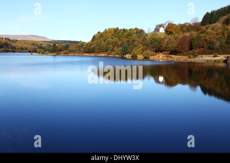 Avis de réservoir Llwyn On dans le parc national de Brecon Beacons Banque D'Images