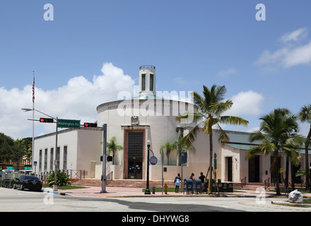 Bureau de poste art déco de Miami South Beach sur la côte de Floride Banque D'Images