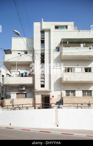 L'architecture du Bauhaus à Tel Aviv, Israël Banque D'Images