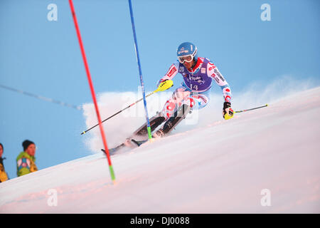 Levi, Finlande. 17 novembre, 2013. Steve Missillier de France pendant la Coupe du Monde de ski alpin, AUDI FIS men's course de slalom le 17 novembre, 2013 à Levi en Finlande. Credit : Yoshio Takusagawa/ESPA/Alamy Live News Banque D'Images