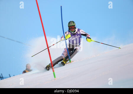 Levi, Finlande. 17 novembre, 2013. Reinfried Herbst de l'Autriche au cours de l'AUDI Coupe du Monde FIS de ski alpin slalom course le 17 novembre, 2013 à Levi en Finlande. Credit : Yoshio Takusagawa/ESPA/Alamy Live News Banque D'Images