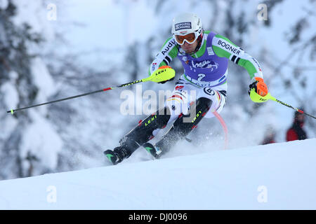 Levi, Finlande. 17 novembre, 2013. Fritz Dopfer de l'Allemagne pendant la Coupe du Monde de ski alpin, AUDI FIS men's course de slalom le 17 novembre, 2013 à Levi en Finlande. Credit : Yoshio Takusagawa/ESPA/Alamy Live News Banque D'Images