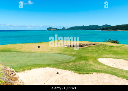 Le parcours de golf de l'île Lord Howe, de l'Australie Banque D'Images