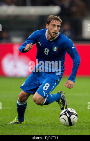 Milan, Italie. 15 nov., 2013. Claudio Marchisio (ITA) Football / Soccer : match amical entre l'Italie 1-1 Allemagne au stade Giuseppe Meazza à Milan, Italie . © Maurizio Borsari/AFLO/Alamy Live News Banque D'Images