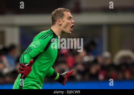 Milan, Italie. 15 nov., 2013. Manuel Neuer (GER) Football / Soccer : match amical entre l'Italie 1-1 Allemagne au stade Giuseppe Meazza à Milan, Italie . © Maurizio Borsari/AFLO/Alamy Live News Banque D'Images