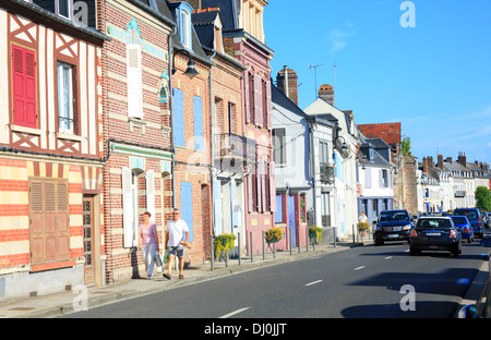 Quai Lejoille, St Valery sur Somme, Somme, Picardie, France Banque D'Images