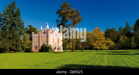 Maison gothique, Parc Wörlitz, Wörlitz, Saxe-Anhalt, Allemagne Banque D'Images