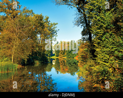 Vue de temple de Vénus, Parc Wörlitz, Saxe-Anhalt, Allemagne Banque D'Images