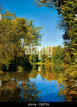 Vue de temple de Vénus, Parc Wörlitz, Saxe-Anhalt, Allemagne Banque D'Images