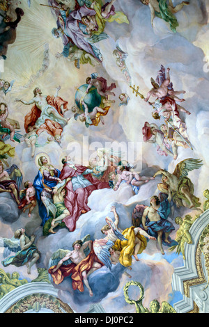 Peinture murale baroque dans La Karlskirche (St. Charles's Church), Vienne, Autriche Banque D'Images