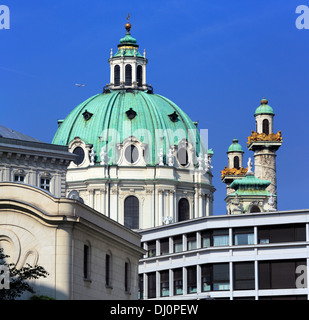 Karlskirche (St. Charles's Church), Vienne, Autriche Banque D'Images