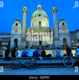 Karlskirche (St. Charles's Church), Vienne, Autriche Banque D'Images