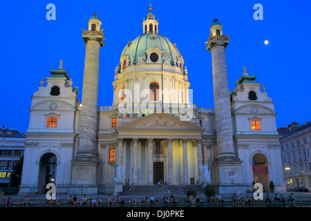 Karlskirche (St. Charles's Church), Vienne, Autriche Banque D'Images