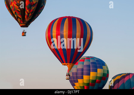 Quatre ballons en vol Banque D'Images