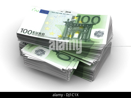 Pile de Euro Banque D'Images