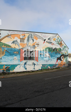 Fresque de la faune Invergordon Écosse Novembre 2013 Banque D'Images