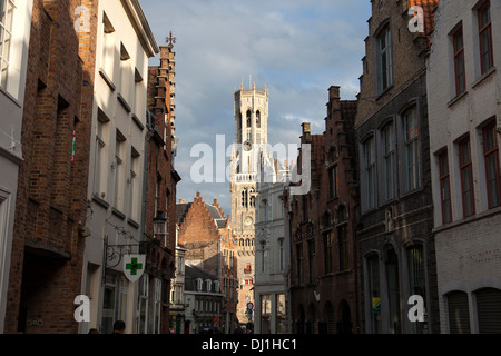 Vieille ville et du beffroi de Bruges, Belgique Banque D'Images