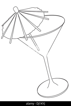 Vector illustration de verre à cocktail Banque D'Images