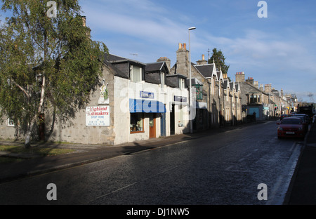 Grantown-on-Spey Scène de rue l'écosse novembre 2013 Banque D'Images