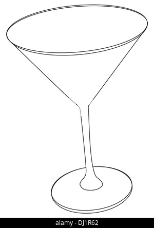 Vector illustration de verre à cocktail Banque D'Images