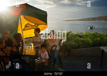 Des bars de plage à Saint Leu. La réunion prend en charge tous les sujets, toutes ces définitions sont utilisés trop souvent pour décrire un exotique loc Banque D'Images